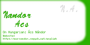 nandor acs business card
