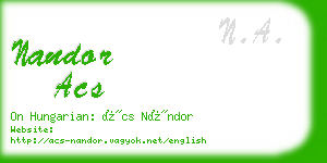 nandor acs business card